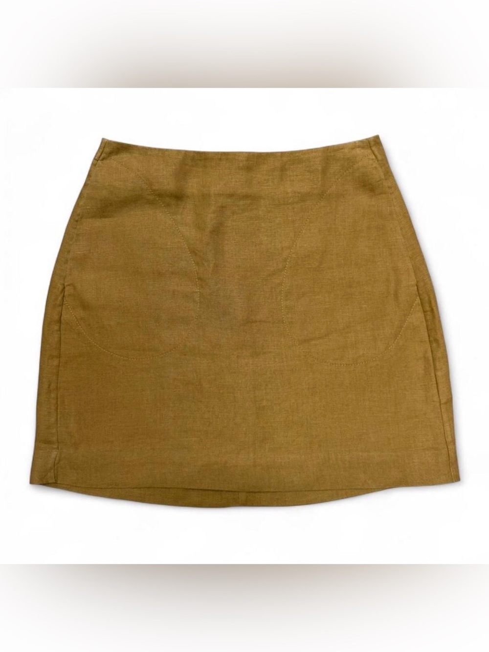 & Other Stories Paris Atelier Mustard Linen Skirt